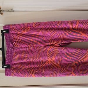 Women’s Pink & Orange Patterned Pull-On Jogger Pants